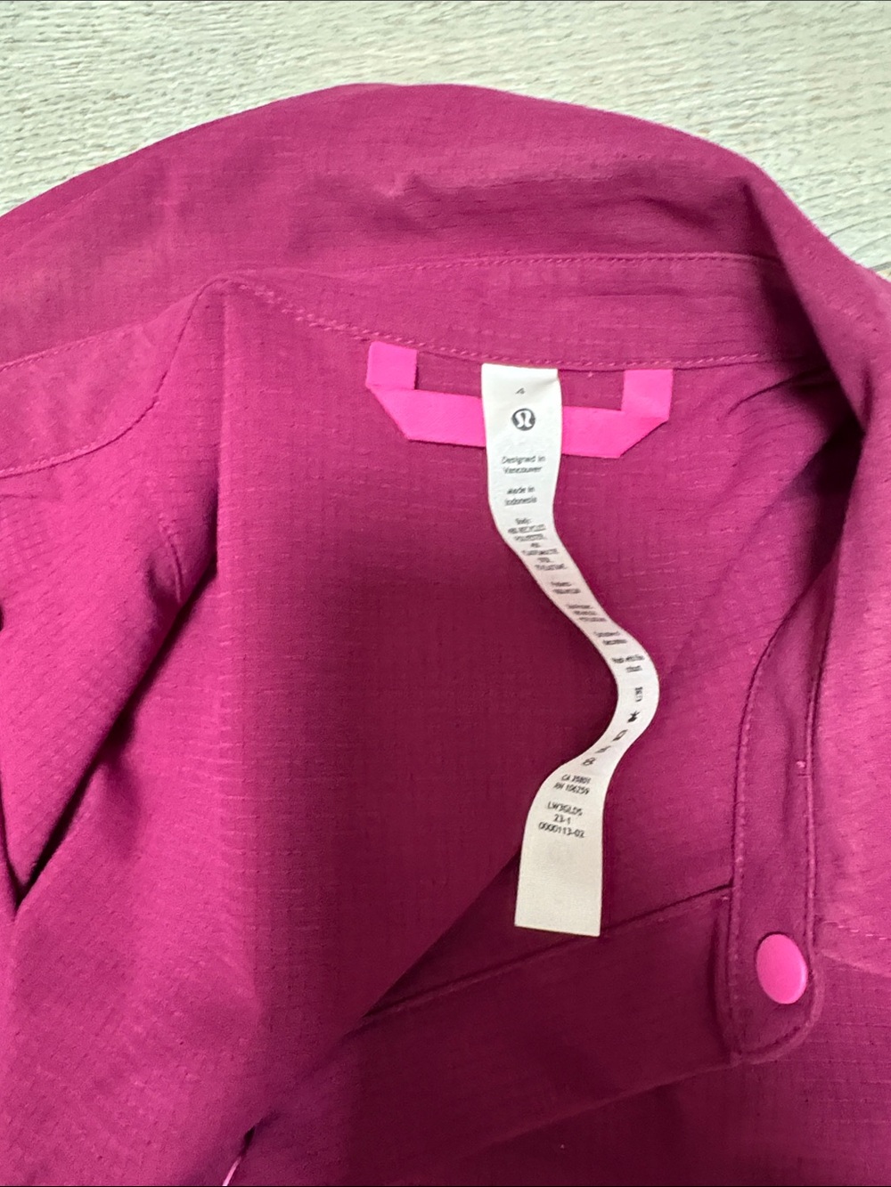 Women’s  Magenta Utility Button-Up Shirt - Picture 2 of 3
